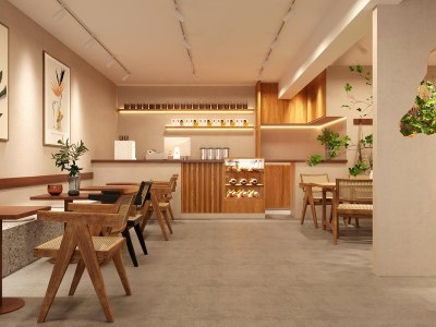 侘寂咖啡店3D模型下载